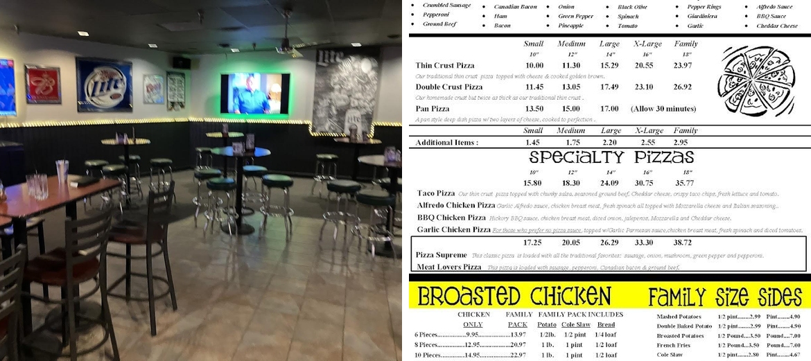 Gators Bar & Grill Menu