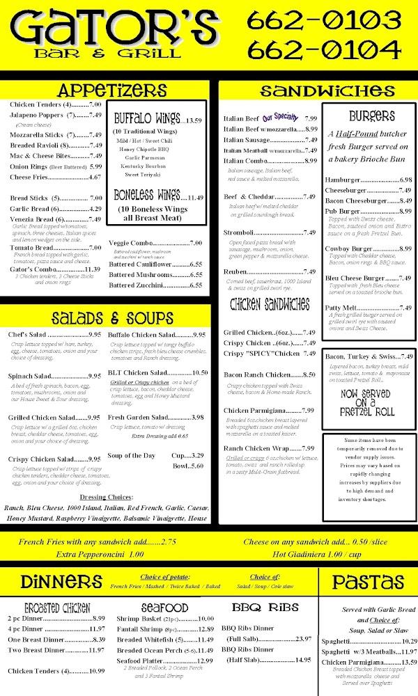Gators Bar & Grill Menu image 4